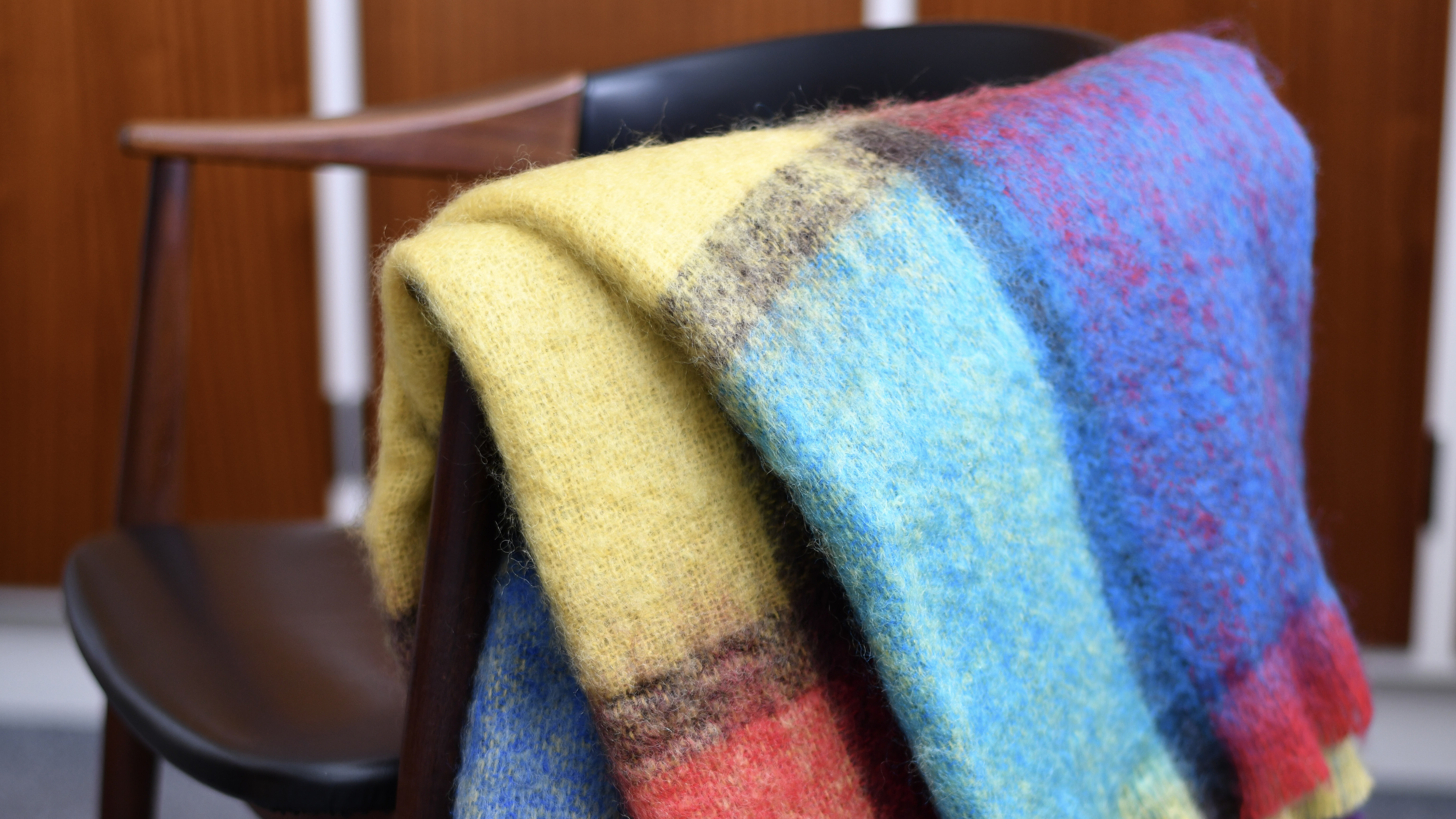 Luksus Mohair Plaid - Rainbow