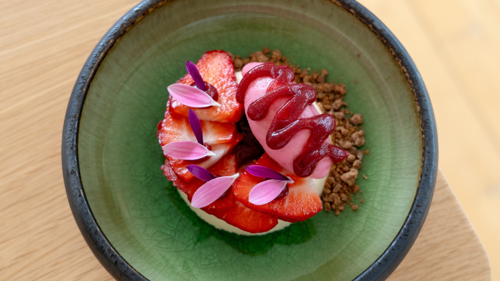 Dessert fra restauranten
