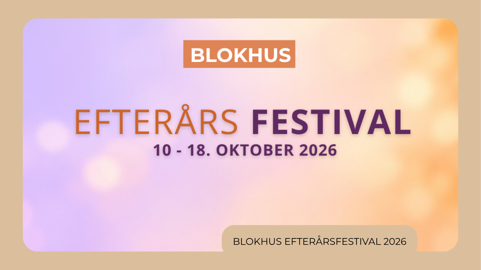 Efterårsfestival 2026