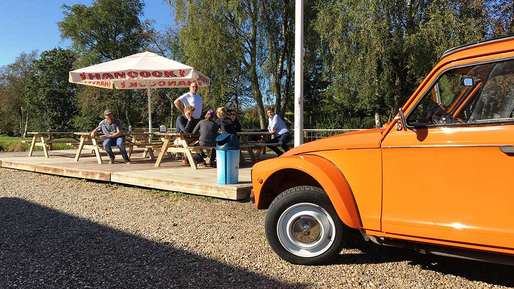 Tørring Camping teressen ved Gudenåen