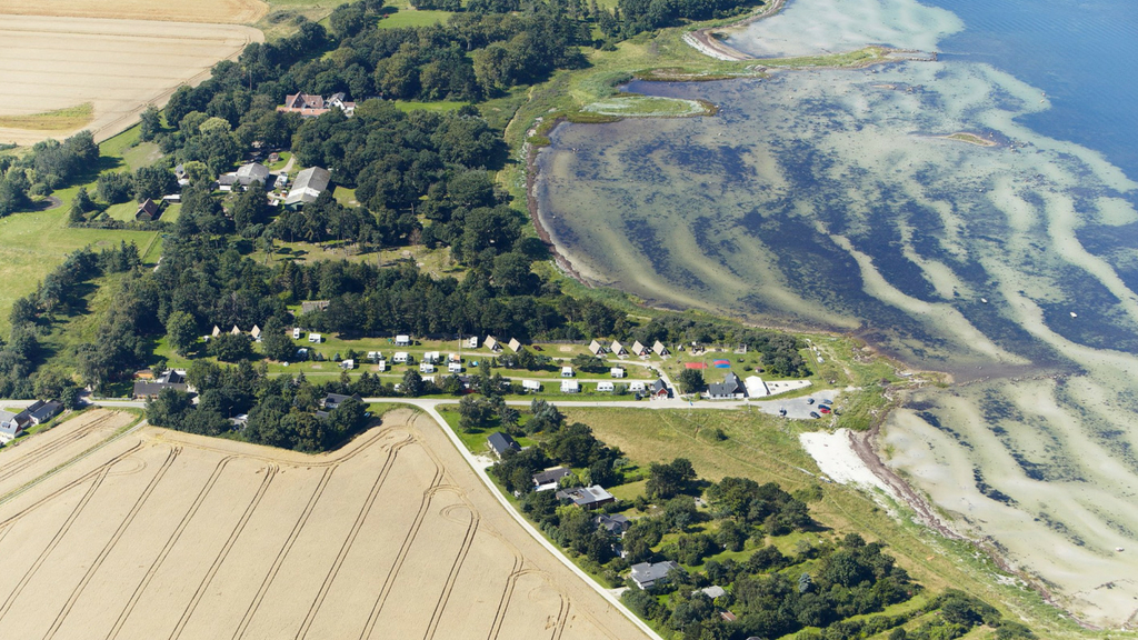 Luftfoto af Orø Strandcamping | Copywrite Jan Laursen ABC Luftfoto