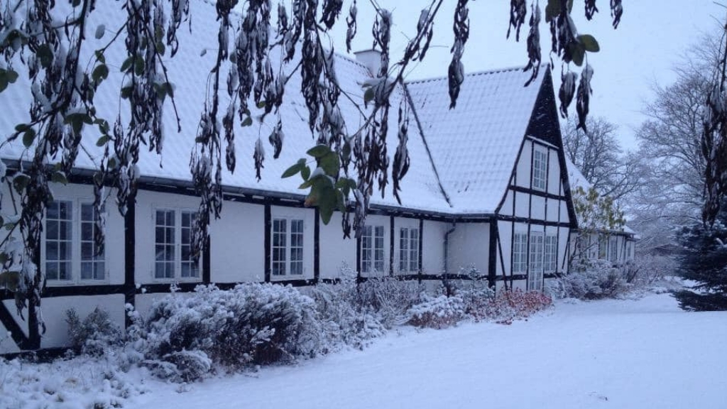 Snow and winter at Jyderup Præstegård