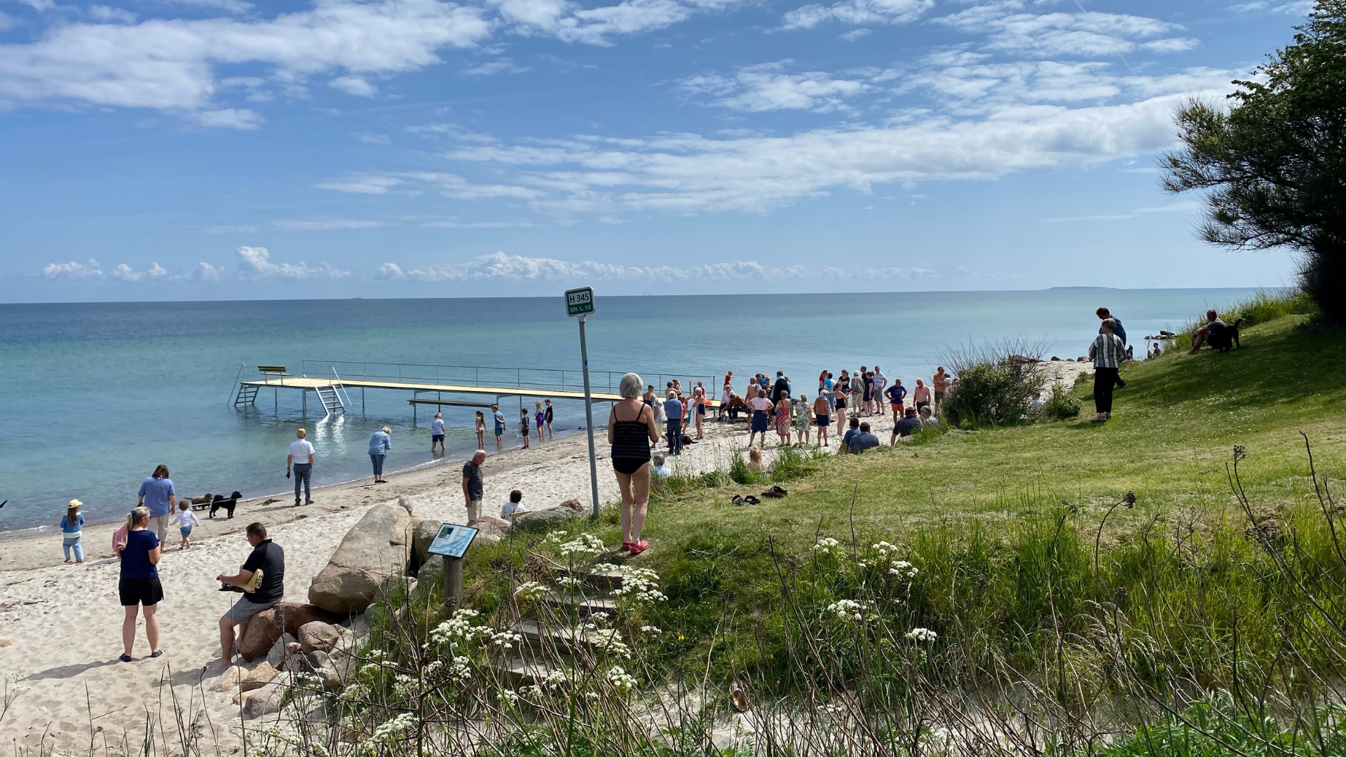 The beach at Fynshoved Camping