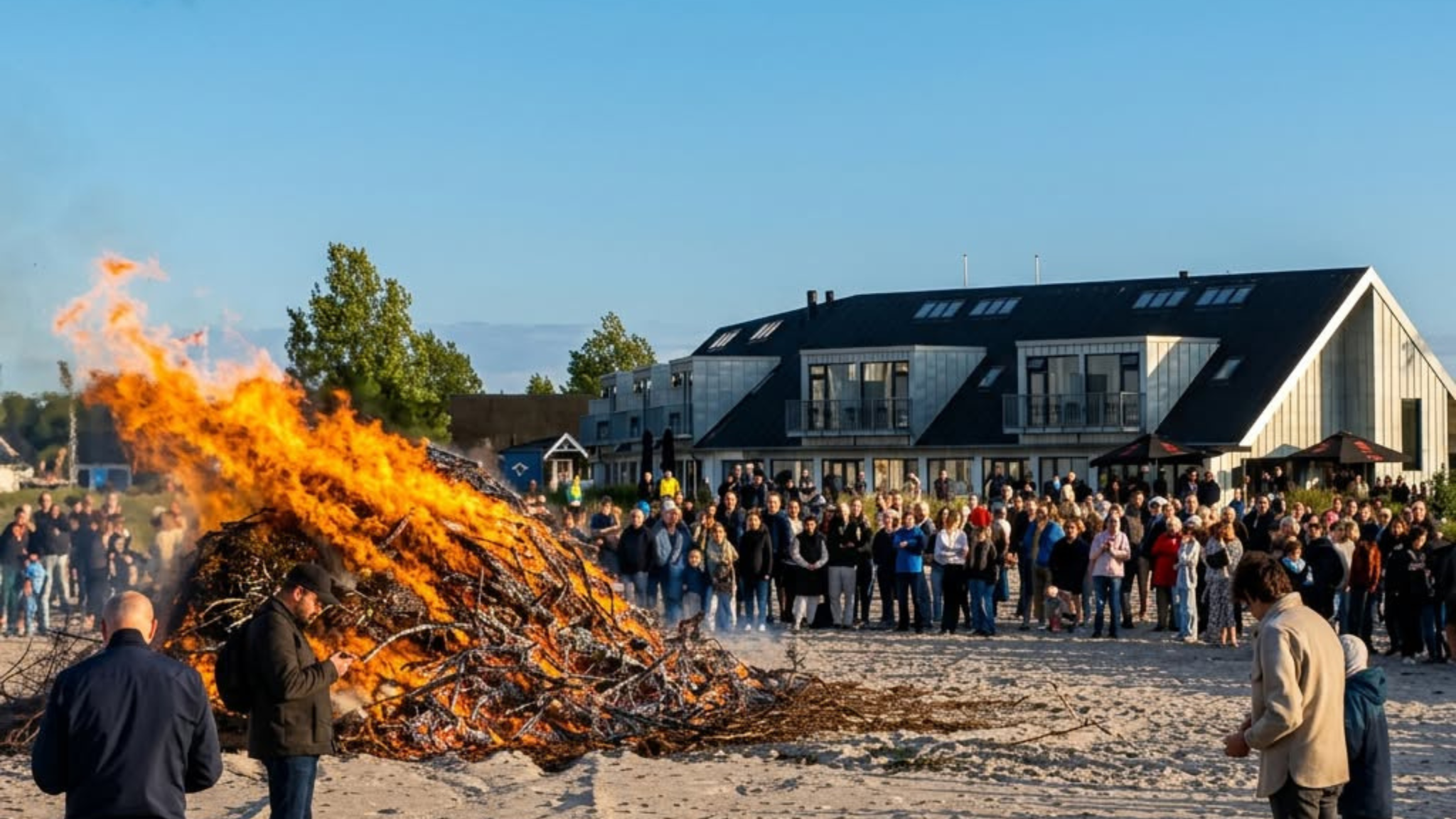 Hotel Kerteminde Strand holder Sankt Hans på Nordstranden.