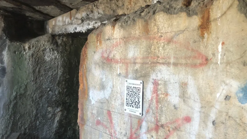 QR-kode på bunker