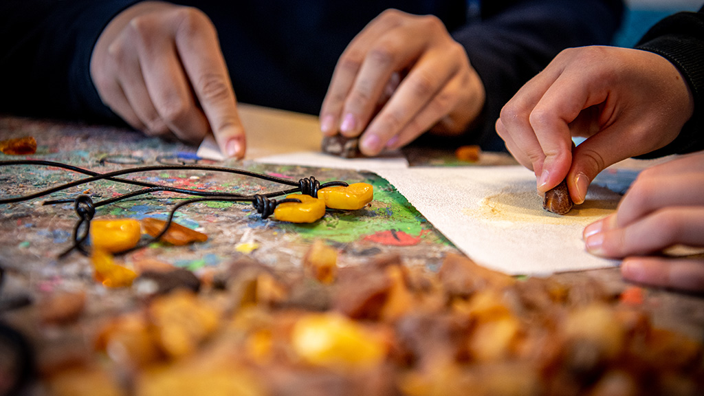 Amber workshop at JyllandsAkvariet
