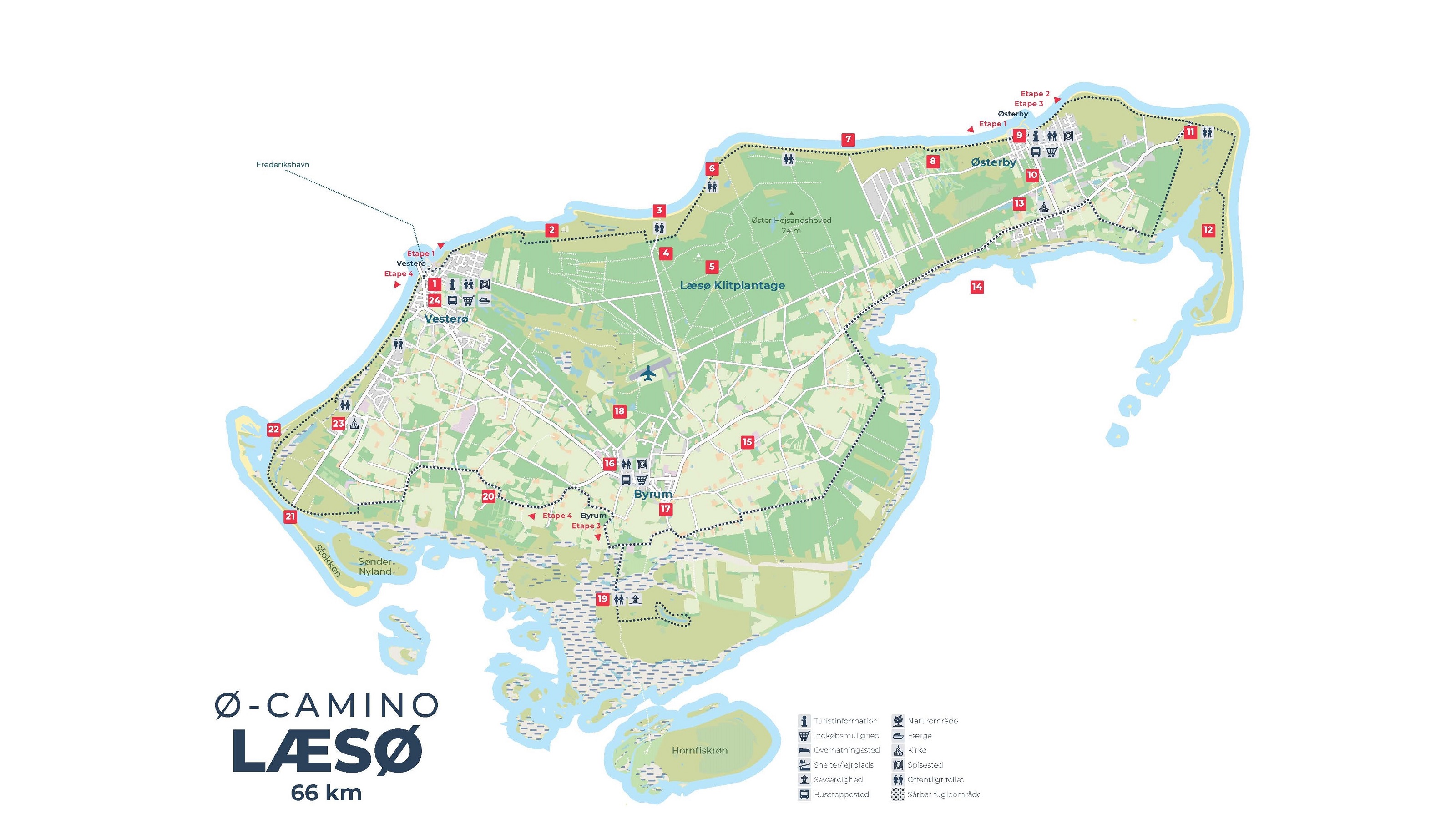 Ø-CAMINO Læsø - Etape 3 - 18 km - Østerby - Bovet - Rønnerne - Byrum