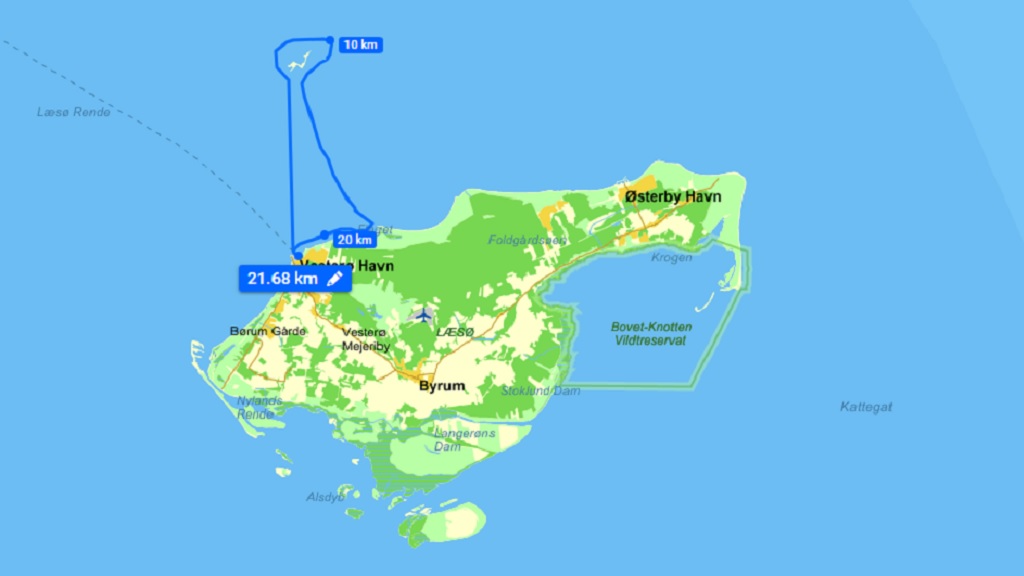 Sea kayak Læsø - Vesterø - Nordre Rønner - Holtemmen - Vesterø 25 km