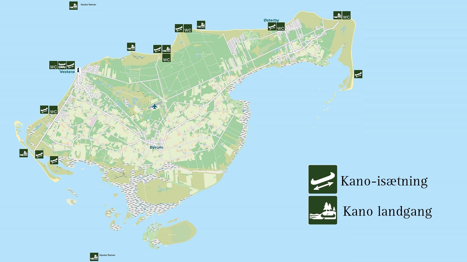 Havkajak Læsø – kort med gode steder