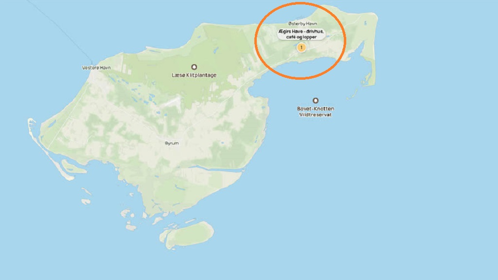 Ægirs Have og Læsø Historiepark - kort_1600