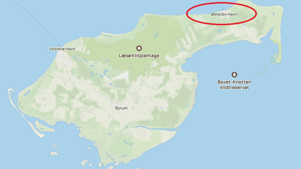 Østerby Havn - placering alltrails
