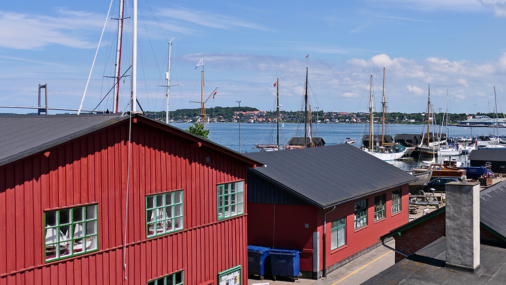 Udsigt ud over Lillebælt fra Lillebæltsværftet