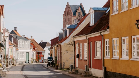 De hyggelige gader i den gamle bydel i Middelfart