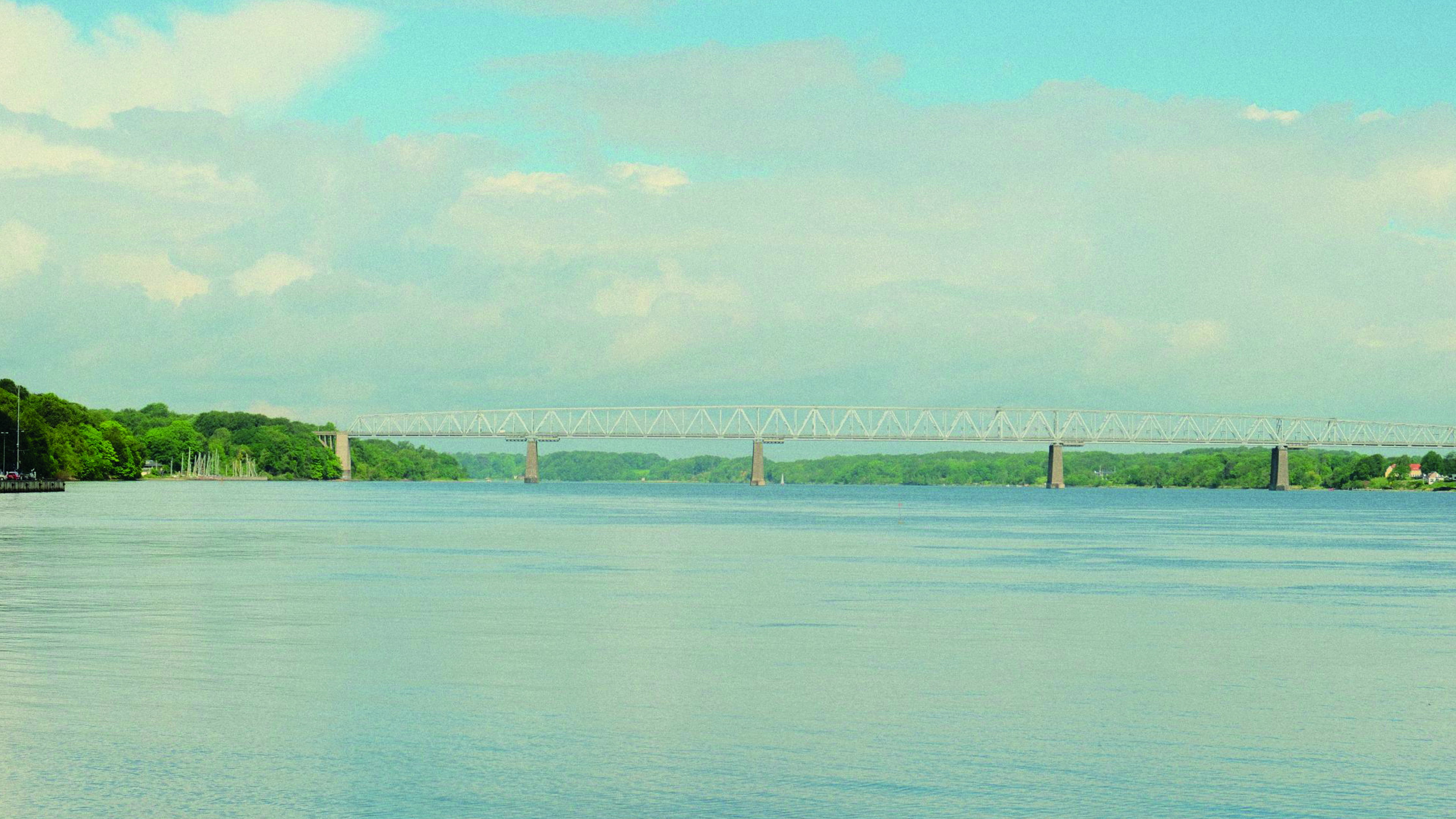 The old Little Belt Bridge seen from the waterfront