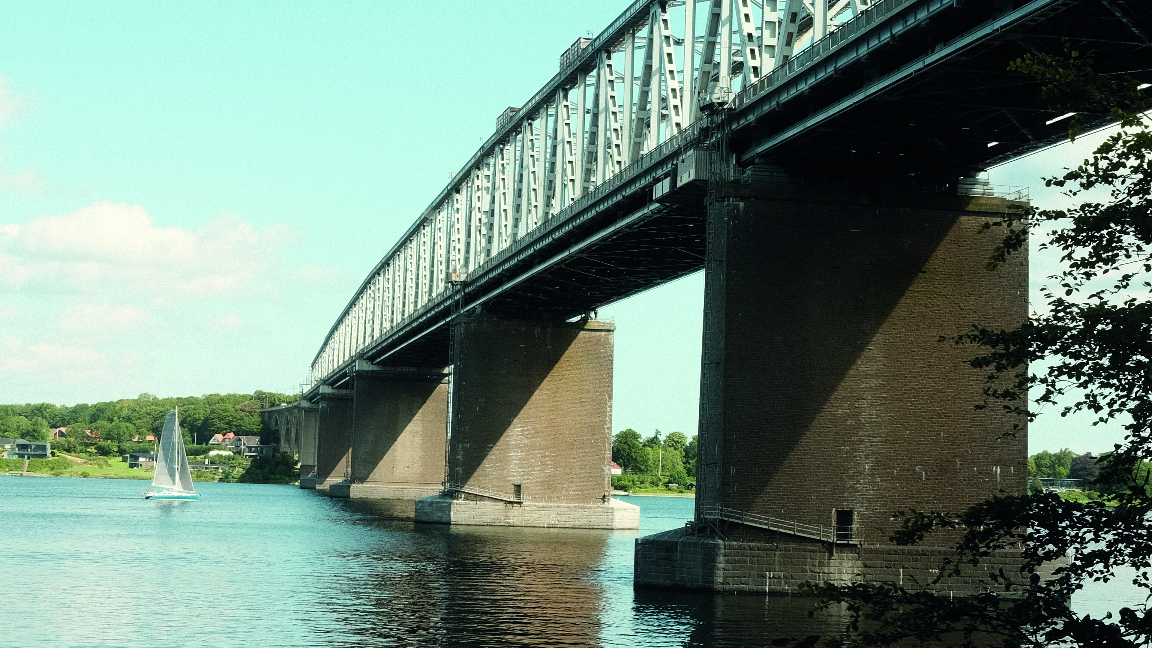 The old Little Belt Bridge on the Hindsgavl peninsula