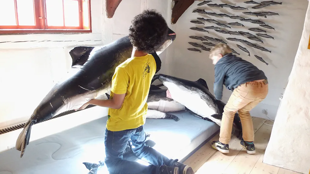 Interaktiv leg med marsvin på Henner Friisers Hus i Middelfart