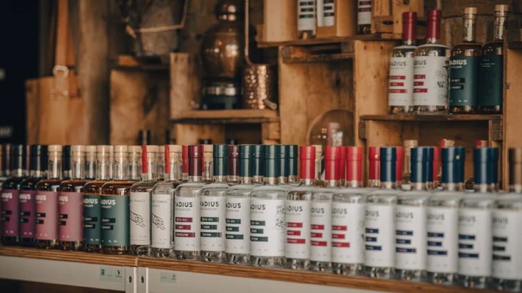 Radius Distillery ginflasker