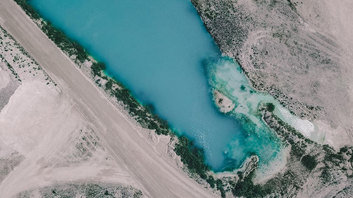 Faxe Kalkbrud drone luftfoto