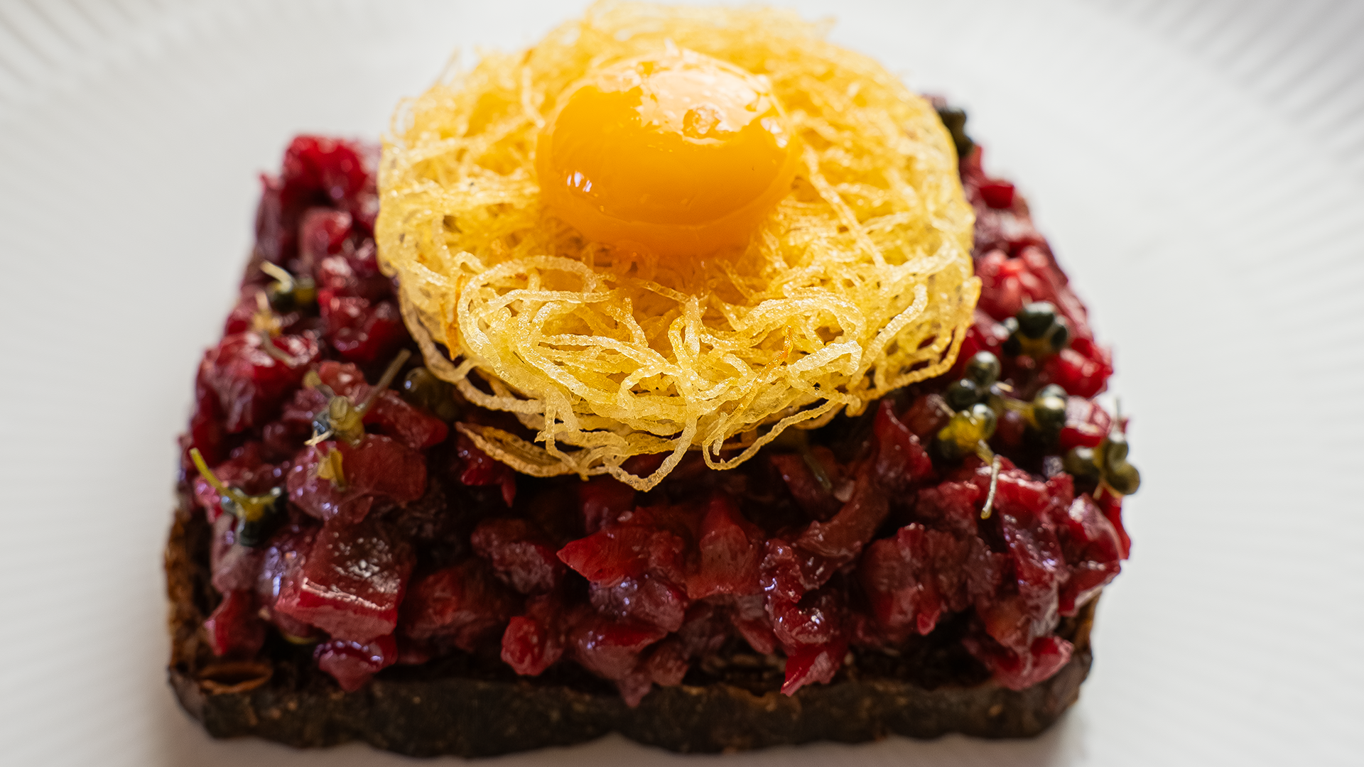 Danish open-faced sandwich from Restaurant Ingrid