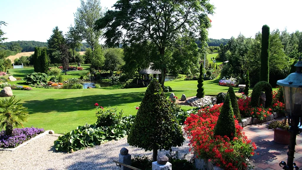 View of Kongsdal Open Garden from the terrace