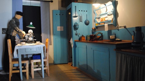 Køkken i 1940-stil i besættelsesmuseet