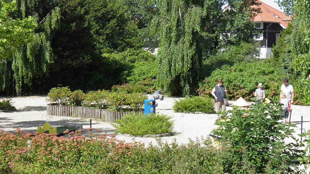 The mini golf course at Bogense Strand Camping