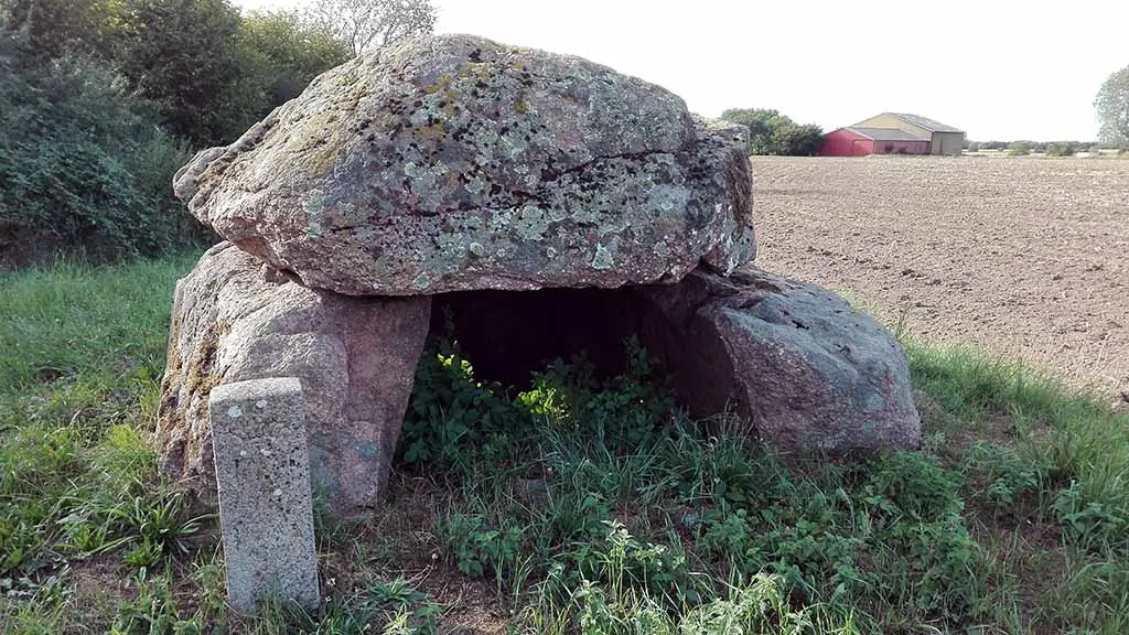 The burial chamber in the old stone dolmen