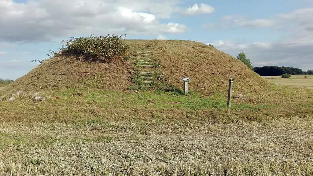The burial mound Torshøj with stairs to the top