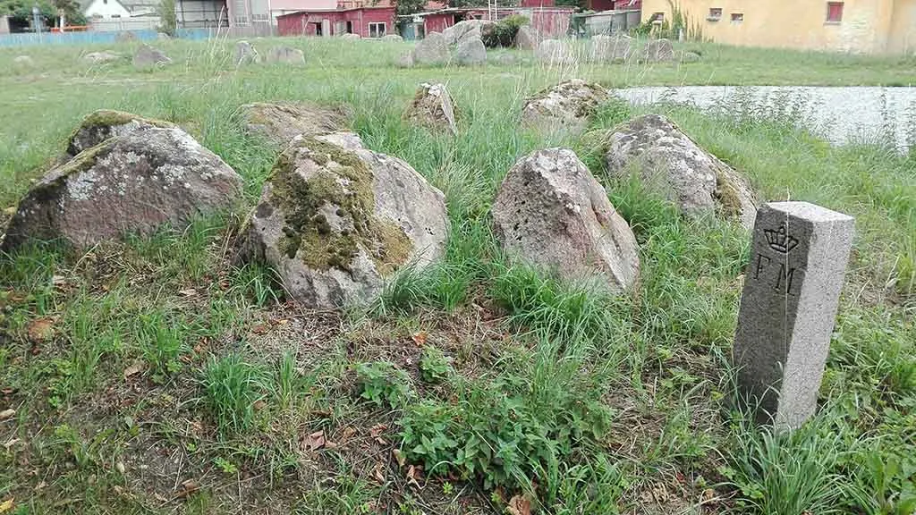 Large stones from the long barrow Kappendrup Kirke