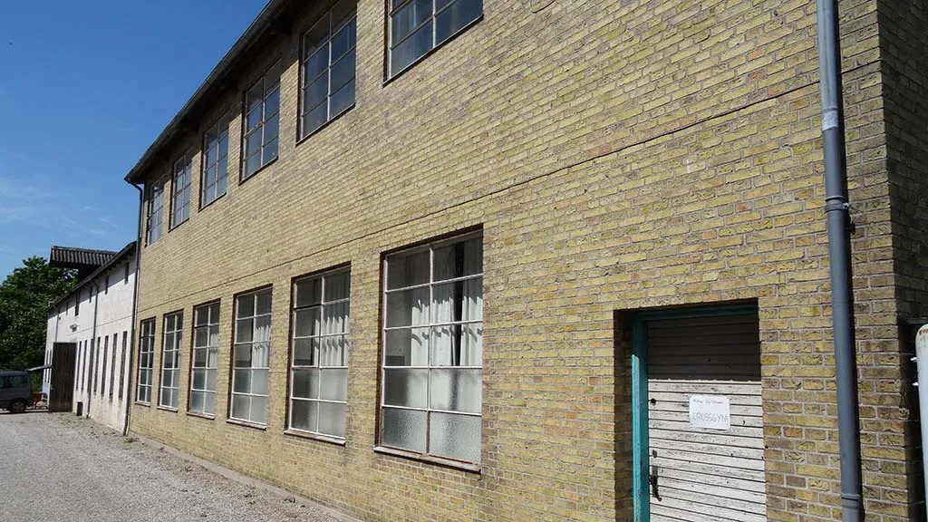 Industrial windows and side building for Otterup Rifle Factory