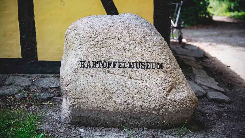 The stone for Denmark's Potato Museum