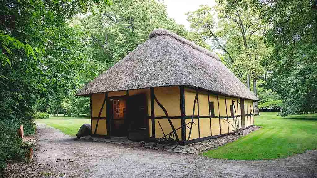 The old half-timbered building that houses Denmark's Potato Museum