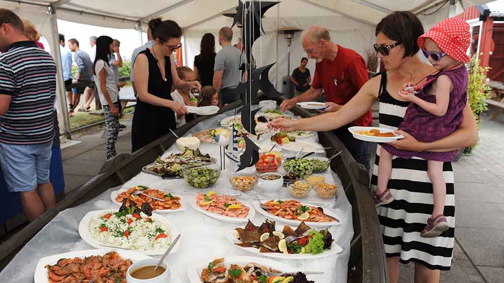 Fiskehuset in Bogense has a delicious buffet