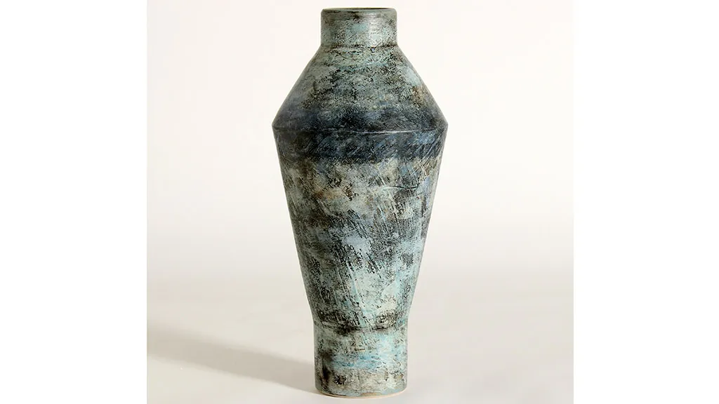 Tall, oblong vase by Finn Dam Rasmussen