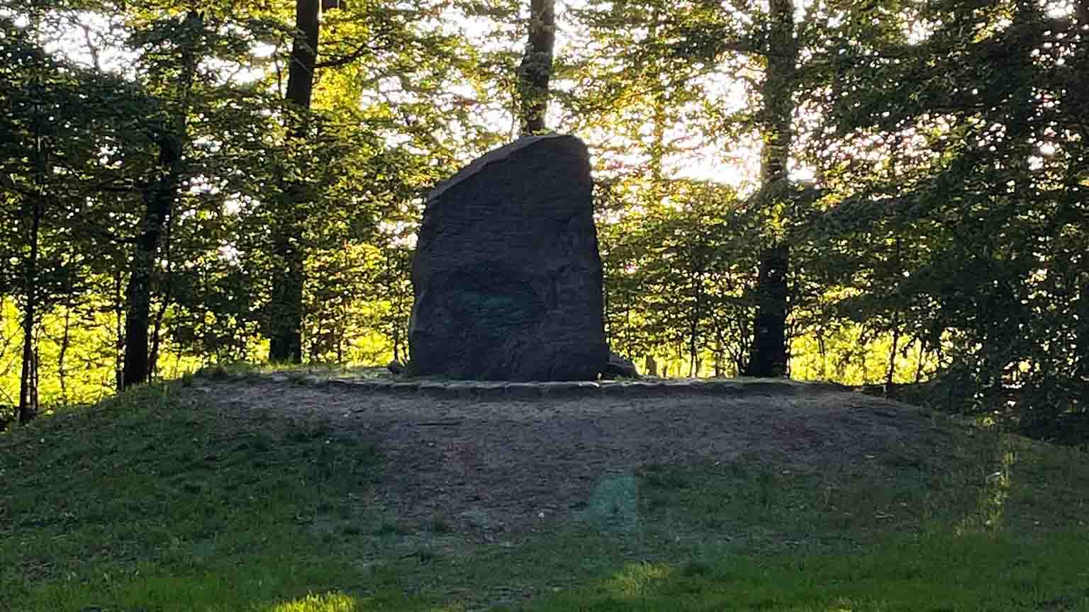 You will find Denmark's longest runic inscription on this stone from the Viking Age in the Glavendruplunden forest close to the motorhome parking