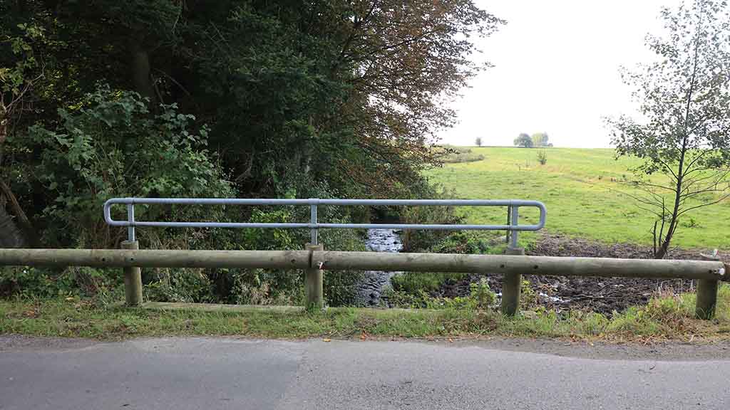 View from the bridge on the Rakkelbro track between Hårslev and Ejlskov