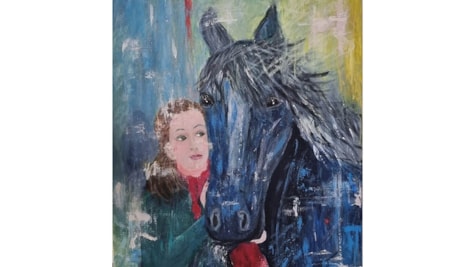 Картина жінка з конем