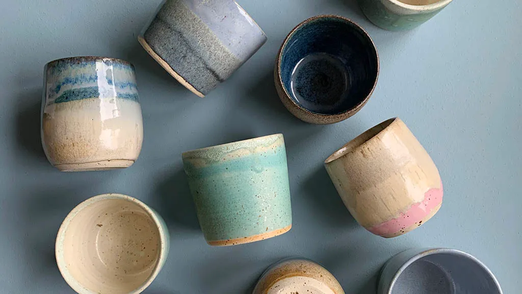 Studio Soegaard's ceramic mugs in different colours