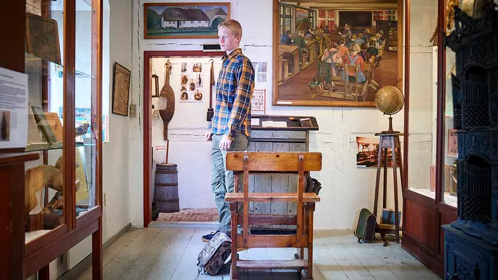 Exhibition about schools in the old days at Otterup Museum