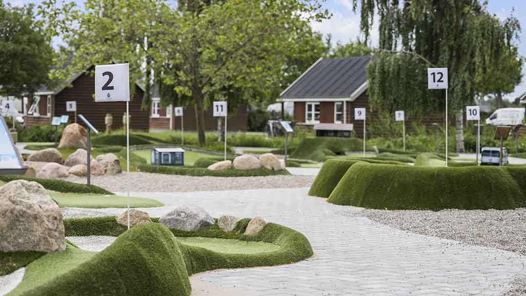 Golf course at the campsite First Camp Bogense City