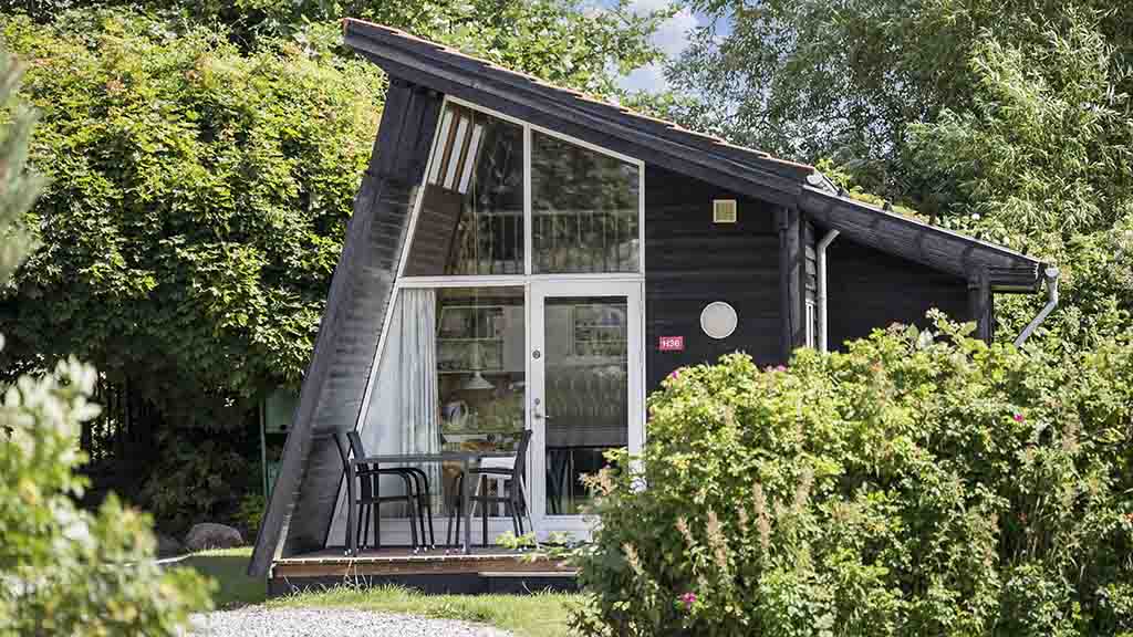 Black cabin at First Camp Bogense City