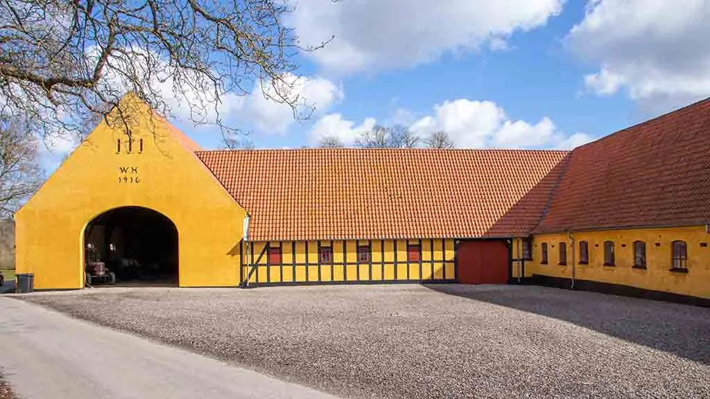 The half-timbered buildings at Elvedgaard