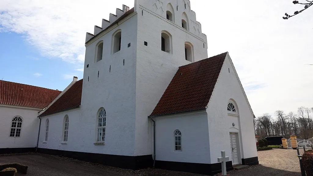 The tower at Nørre Sandager Kirke