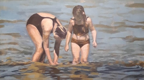 Maleriet "Ved havet" af Marianne Lindberg Jepsen