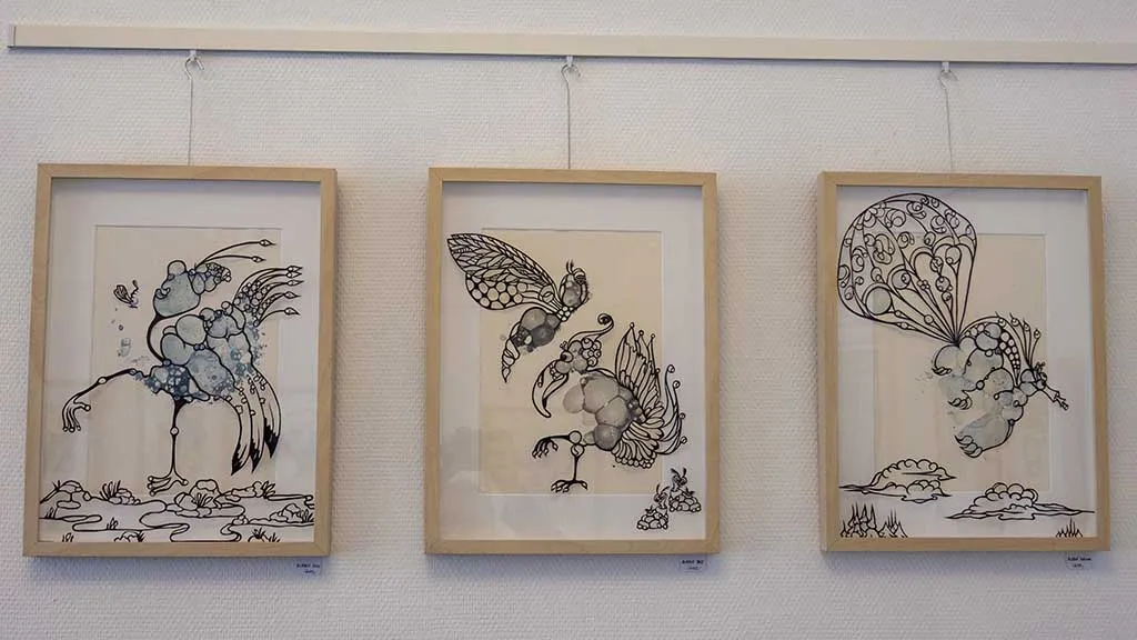Psaligraphy works at Galleri Øst in Bogense
