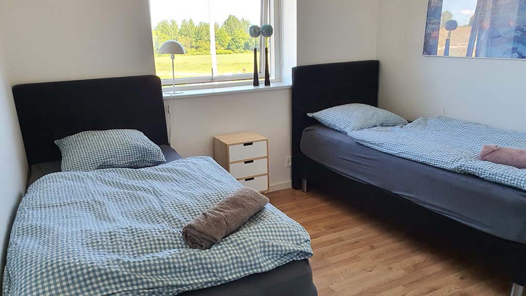 Two beds in room E in Common House Kirkebakken