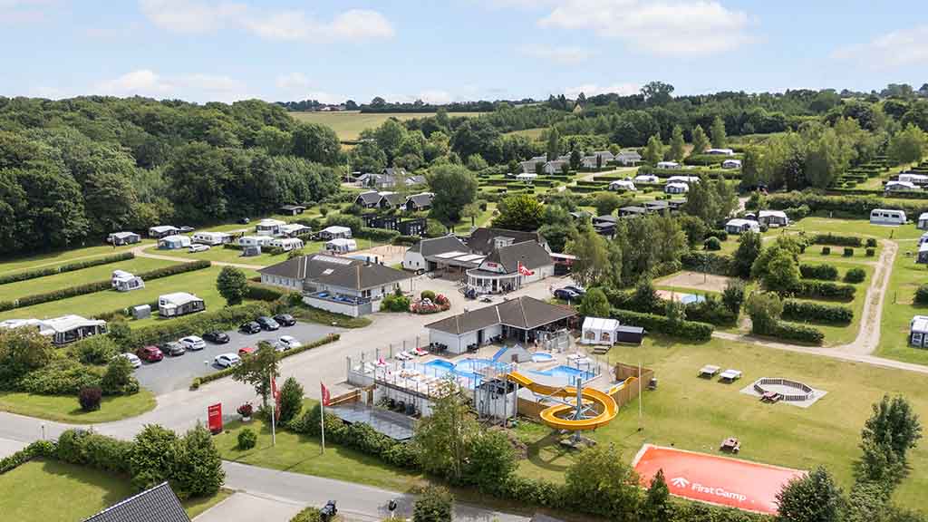 First Camp Skovlund Lillebælt von oben gesehen