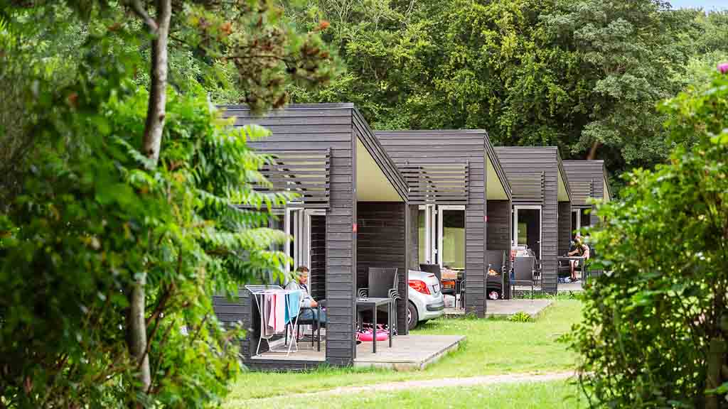 Hütten auf dem Campingplatz Skovlund-Lillebælt bei Båring