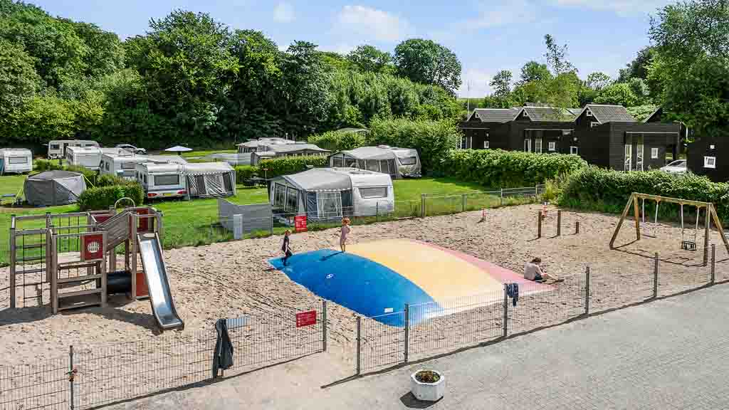 Hüpfburg bei First Camp Skovlund Lillebælt