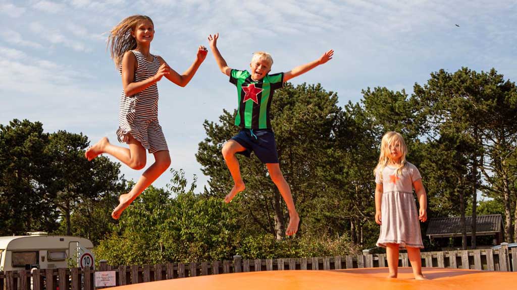 Glamping tent seen from outside at DCU Camping Flyvesandet